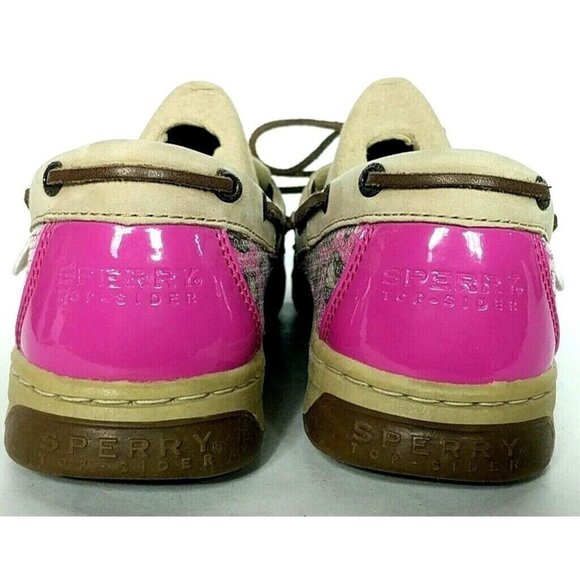 Sperry Top Sider Angelfish Pink Leopard Boat Shoes 6M - Picture 8 of 10